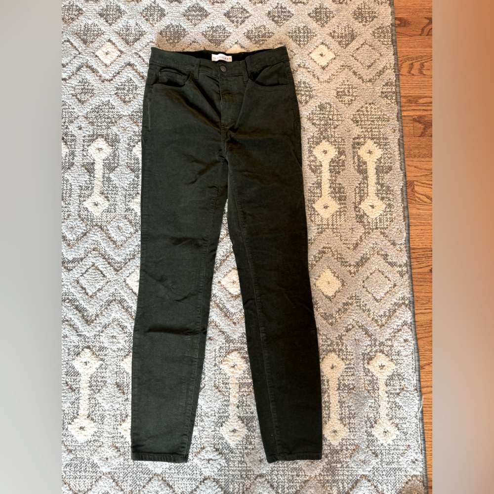 Loft - Dark green corduroy straight leg pants